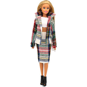 ชุดเสื้อผ้าตุ๊กตาผู้หญิงหลากสีสัน ชุดกีฬาสไตล์ทหาร พร้อมกางเกงขายาวและเสื้อโค้ทสำหรับตุ๊กตา - Product Image 3