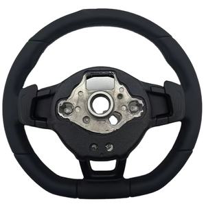 Volante Completo de Cuero Negro Personalizado para Volkswagen <span class=keywords><strong>Golf</strong></span> <span class=keywords><strong>MK7</strong></span> Be 7 R <span class=keywords><strong>GTI</strong></span> GTE TDI - Product Image 3