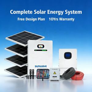 Solution résidentielle tout-en-un 200ah 300ah 10KWh 48V Système solaire hybride LiFePO4 avec panneau solaire de secours pour l'énergie <span class=keywords><strong>renouvelable</strong></span> - Product Image 1