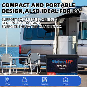 51.2V 50Ah LiFePO4锂电池6000循环时间，带蓝牙和自加热功能，非常适合房车、家庭离网 - Product Image 6