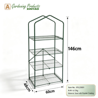 Serre de jardin pliable et détachable en métal, revêtement poudré, anti-rouille, résistante aux intempéries, pour jardin, patio, pépinière, vente en gros, OEM