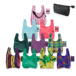 Bolsas de Compras Reutilizables de Nailon <span class=keywords><strong>BeeGreen</strong></span> para Navidad, Paquete de 10, Set de Regalo, Bolsas de Mano con Cierre, Bolsa de Almacenamiento con Banda Elástica, Plegables - Product Image 2