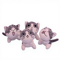 Porte-clés en peluche mini chats de dessin animé, animaux en peluche doux, poupée populaire au design tendance pour cadeau d'anniversaire et distributeur automatique