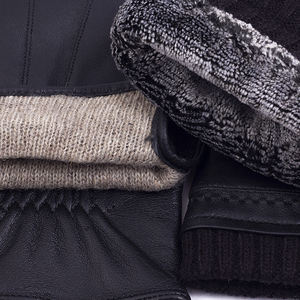 <span class=keywords><strong>Gants</strong></span> en cuir véritable au design classique pour hommes, <span class=keywords><strong>gants</strong></span> chauds d'hiver, résistants au froid, pour le cyclisme - Product Image 6