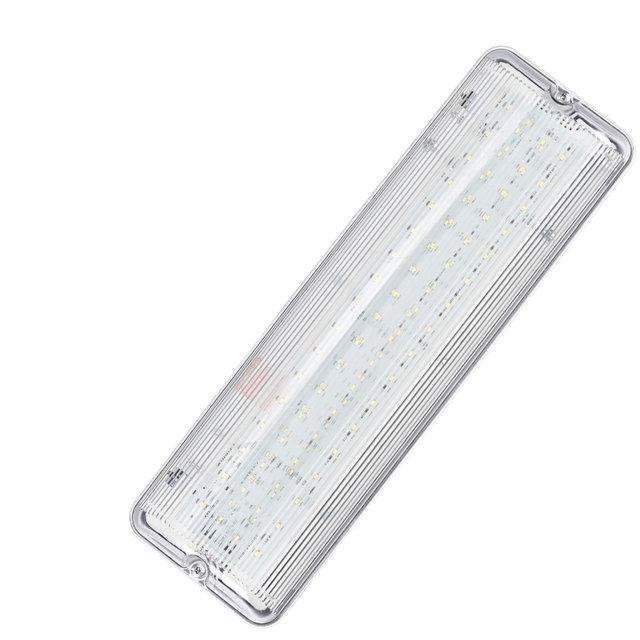 IP65 Waterproof LED Emergency Bulkhead Light Exit Sign LiFePO4 Battery 3W AC 85-265V Wide Voltage for Industrial Commercial Use