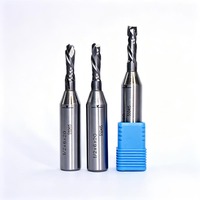 Fraise droite professionnelle TCT en acier rapide, queue de 1/2 pouce, 2 cannelures, revêtement diamanté au carbone, pour le travail du bois et la sculpture, pour routeur CNC