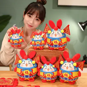 वसंत महोत्सव भरवां पशु खिलौना प्रतीक खुशी भाग्य स्वास्थ्य बनी खरगोश शुभंकर बच्चों गुड़िया उपहार चीनी चंद्र नव वर्ष