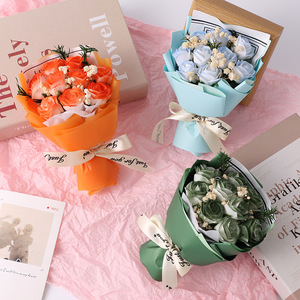 ช่อดอกไม้ขนาดเล็ก 9 ชิ้น ดอกกุหลาบสบู่ ดอกฮาวอร์ธีอา มินิมา ดอกไม้แห้ง ของขวัญวันวาเลนไทน์ ของขวัญวันแม่ ของขวัญวันเกิด - Product Image 6