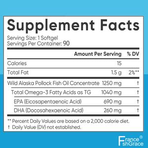 Extracto de Aceite de Pescado Omega 3 Premium, Apoya la Función Articular y la Salud en Adultos, Cápsulas Blandas de Aceite de Pescado Omega 3 - Product Image 3