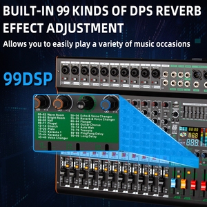 Console de mixage audio professionnelle TC12 à 12 canaux, cartes son, mixeurs, contrôleur DJ/console de mixage audio - Product Image 3