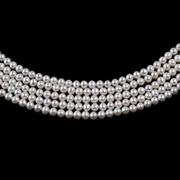 Perles rondes naturelles blanches de qualité supérieure AA certifiées par un tiers, 6-7 mm, en brin, pour la vente en gros