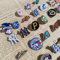Badges en émail personnalisés pour le baseball, badges en métal émaillé souple ou dur, badges dorés, logos de baseball personnalisés, épingles