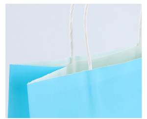 ถุงกระดาษคราฟท์กันไขมัน พิมพ์โลโก้ตามสั่ง เป็นมิตรกับสิ่งแวดล้อม พร้อมหูหิ้วเชือกกระดาษ สำหรับใส่อาหาร ของชำ น้ำตาล ของขวัญ และช้อปปิ้ง - Product Image 5