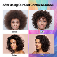 Mousse coiffante volumisante pour cheveux bouclés, sans rinçage, à bulles, de la marque [Nom du fabricant]