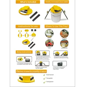 Trampa para Ratas y Ratones con Reinicio Automático y Tapa Abatible para Uso en Interiores y Exteriores, Uso Diario en el Hogar - Product Image 4