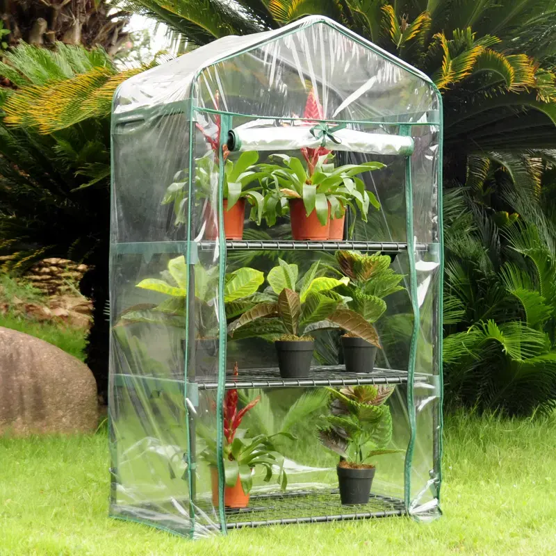 Invernadero al aire libre cubierta de PVC transparente pequeño invernadero para plantas invernadero de jardín agrícola