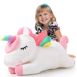 Toptan Unisex sevimli tek boynuzlu at pelüş oyuncak süper yumuşak stres kabartma yastık kız arkadaşın için mükemmel doğum günü hediyesi - Product Image 1