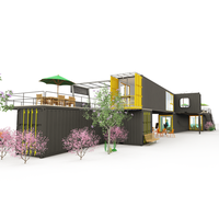 Café-bar-restaurant extérieur en conteneur de 40 pieds au design moderne