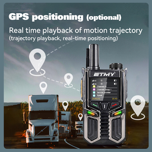 Set de 2 Walkie Talkies GPS 4G LTE, Radio Inteligente POC, Largo Alcance de 5000KM/100KM, Tarjeta SIM, Tipo C, USB, Emparejamiento Global - Product Image 3