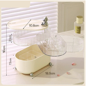 Organisateur de bijoux en acrylique rotatif pour filles Boîte de présentation en plastique pour boucles d'oreilles Bracelets Bagues Colliers Accessoires de <span class=keywords><strong>cheveux</strong></span> - Product Image 5
