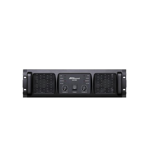 AUWAY AS1800 3U 1800W 2-Channel Class H Subwoofer Power Amplifier with 3-Stage Power Supply