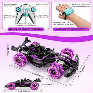 A8863-148 modello di auto RC viola a doppio controllo F1 Racing include il veicolo telecomandato per il montaggio - Product Image 1