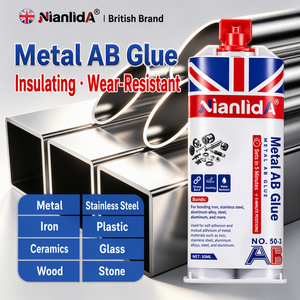 Nianlida - <span class=keywords><strong>Pasta</strong></span> de Reparación Epóxica Metálica de 80 g, Adhesivo Epóxico para Unir Acero <span class=keywords><strong>y</strong></span> Hierro, Resistente al Agua, Sin Solventes, Resistente a la Corrosión - Product Image 2