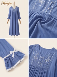 Pijama de Verano para Mujer, Ligero, de Algodón, Cintura Elástica, Secado Rápido, Estilo Vacacional, Transpirable y Holgado - Product Image 5