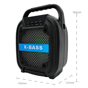 Sistema de altavoces de DJ de baile cuadrado con mango portátil, caja de sonido Subwoofer, altavoz de fiesta al aire libre de 6,5 pulgadas con luz LED - Product Image 4