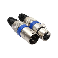 Connecteur de câble XLR 3 broches en alliage de zinc, mâle/femelle, à souder, pour microphone, adaptateur de prise audio pour micro