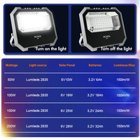 Reflector LED Solar Integrado IP65, Reflector de Jardín para Exteriores Resistente al Agua, Luz Blanca Cálida de 10 W, Aluminio, Portátil, Solar, CE, CRI70