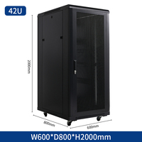 Armoire rack conteneurisée pour centre de données, 20U, 22U, 27RU, 32U, 40U, avec panneaux grillagés, insonorisée et ventilée