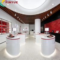Meubles sur mesure pour parfumerie, îlot de présentation de produits de beauté, comptoir de présentation personnalisé, décoration, design intérieur de boutique de parfums en bois