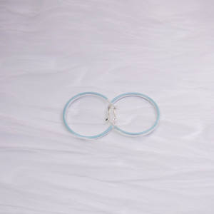 Simple Creative Net BLUE Explosions Stud Silver Resin Classic Pendants or <b>Charms</b> Hollow Circle Fashionable Tempered <b>for</b> Women's - Product Image 2