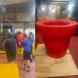 Maceta de flores alegres para vestíbulo de Hotel, maceta decorativa redonda de plástico para cactus suculenta para guardería - Product Image 2