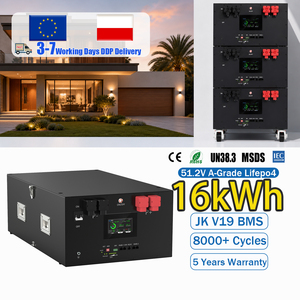 Poland Local Stock JK V19 BMS Heating Function 8000+ Long Cycle Life <b>48V</b> 314Ah 16kWh Lifepo4 Solar <b>Battery</b> Pack - Product Image 1