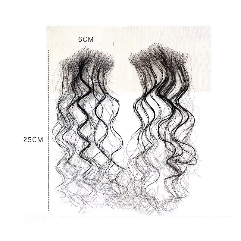 Curly hair edge stickers-25cm pair