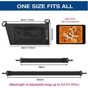 Sac à bandoulière multifonctionnel imperméable en TPU pour événements extérieurs pluvieux, pour garder les portefeuilles, les téléphones et les ordinateurs portables au sec - Product Image 3