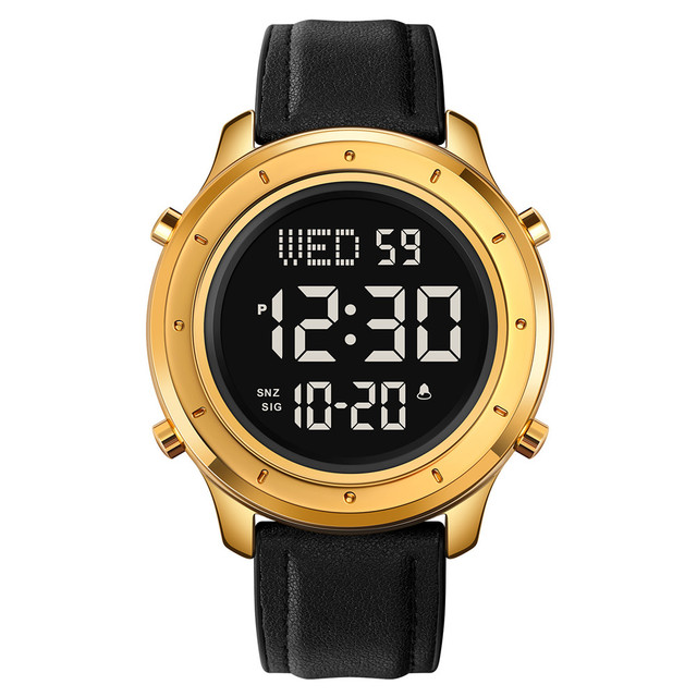 Original Manufacturer Brand Skmei 1864 TPU Leather Water Resistant Digital Sport Watch for Men