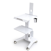 Chariot mobile dentaire, poste de travail médical avec support pour moniteur, plateau pour clavier, multiprise pour clinique dentaire, hôpital