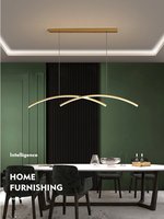 Suspension rectangulaire moderne et minimaliste pour table à manger, lampe de bar LED à hauteur réglable avec fonction de gradation