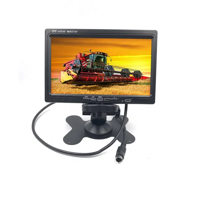 IPS1024X600 HD écran d'affichage 7 pouces TFT-LCD moniteur de voiture V1/V2 CVBS entrée vidéo rétroviseur système de stationnement universel CN;GUA