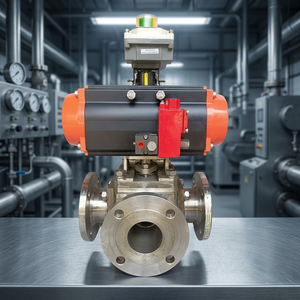 Válvula de Bola Neumática de 3 Vías Allied Core International - Materiales de Acero Inoxidable y Acero al Carbono, Garantía de 1.5 Años - Product Image 3