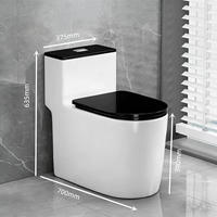 WC monobloc en céramique blanc à siphon, pour usage domestique, hôtelier et en villa, grand diamètre, anti-odeur et anti-éclaboussures