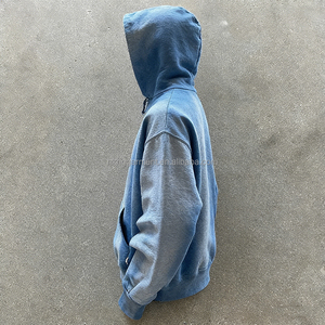 Sweat à capuche vintage personnalisé pour homme, délavé à l'acide, effet usé, délavé par le soleil, imprimé éclaboussures de peinture, logo - Product Image 2