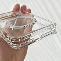 Étui pour iPhone 18 Fold avec support 360° magnétique, coque transparente brillante en PC rigide, protection magnétique pour iPhone 18 Ultra