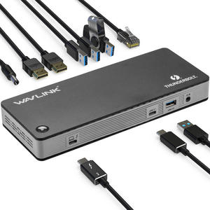 WAVLINK 11-in-1 <span class=keywords><strong>USB</strong></span> 3.1 RJ45 ด็อกกิ้งสเตชั่น Thunderbolt3 รองรับจอแสดงผลคู่ 4K และจอแสดงผลเดี่ยว 8K รุ่น Wavlink UTD21D - Product Image 5