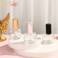 Botol Parfum Kaca Transparan Mini Persegi 10ML dengan Pompa Aluminium