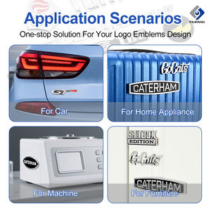 ตราสัญลักษณ์โลหะ ABS แบบกำหนดเองสำหรับบริษัท  ตัวอักษรชุบโครเมียม  แบบ 3 มิติ  ทาสี  แกะสลัก  สำหรับเครื่องใช้ไฟฟ้าและอุปกรณ์อิเล็กทรอนิกส์ - Product Image 6