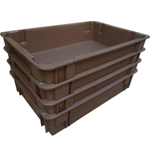 21L Durable HDPE Euro Stackable & Nestable Plastic Container Crate Food Crate Container for Food
